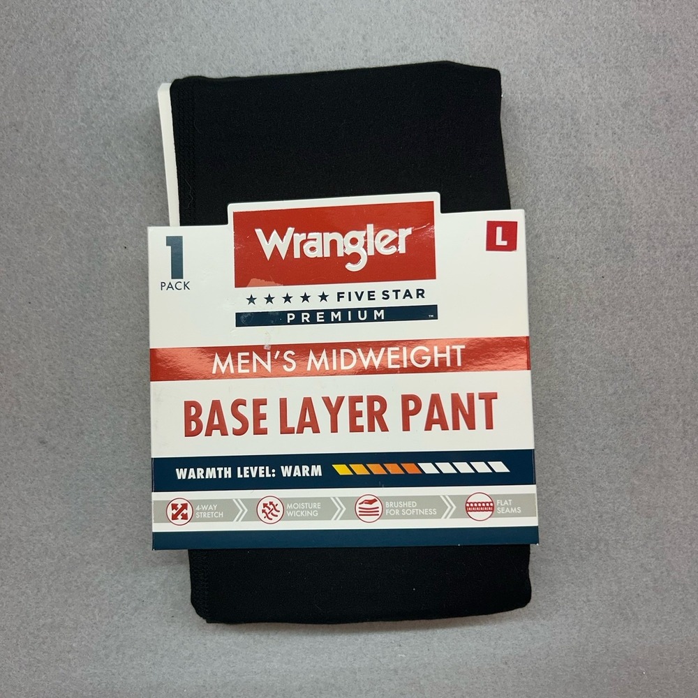 NWT Wrangler Midweight Base Layer Pants SZ L Cold Gear Hunting Sports Outdoors